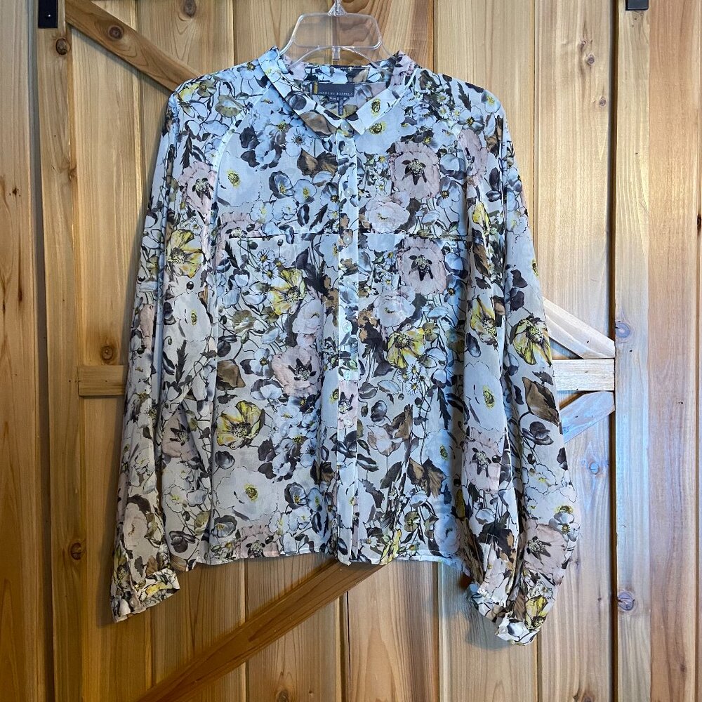 Women's Flowy Floral Sheer Blouse Size Medium Jeans by Buffalo